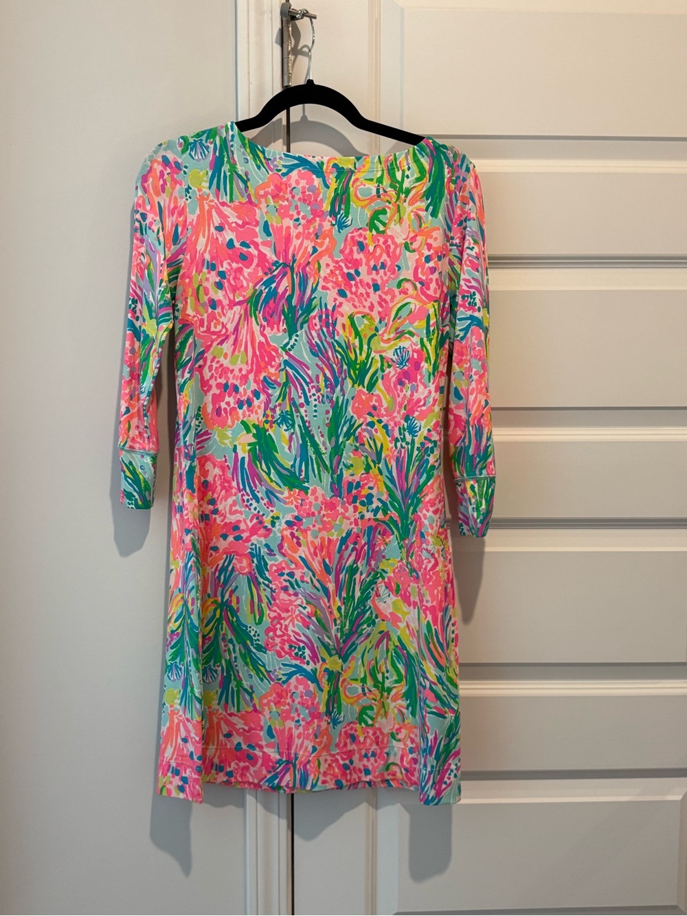 Lilly Pulitzer Pink Multi Floral Long-Sleeve Shift Dress
